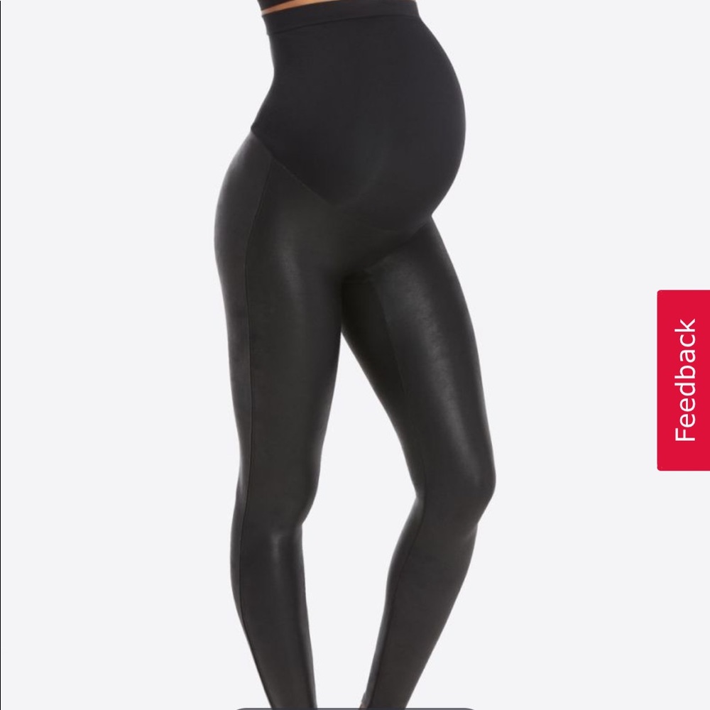 Spanx Maternity Leather Leggings